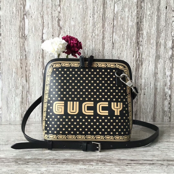 Gucci 2018 Fashion Show Shell Shoulder Bag 501122 Black