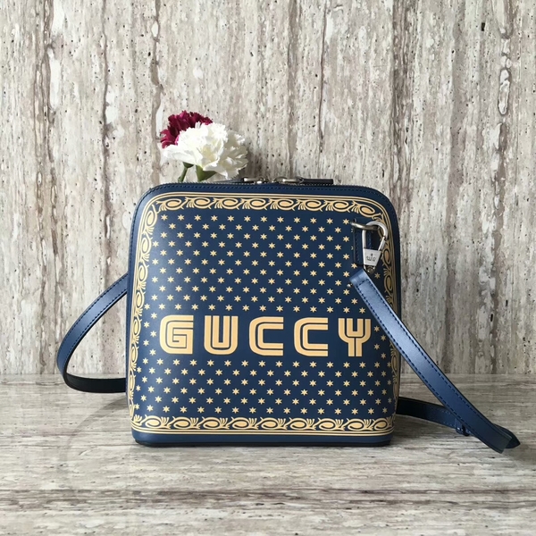 Gucci 2018 Fashion Show Shell Shoulder Bag 501122 Blue