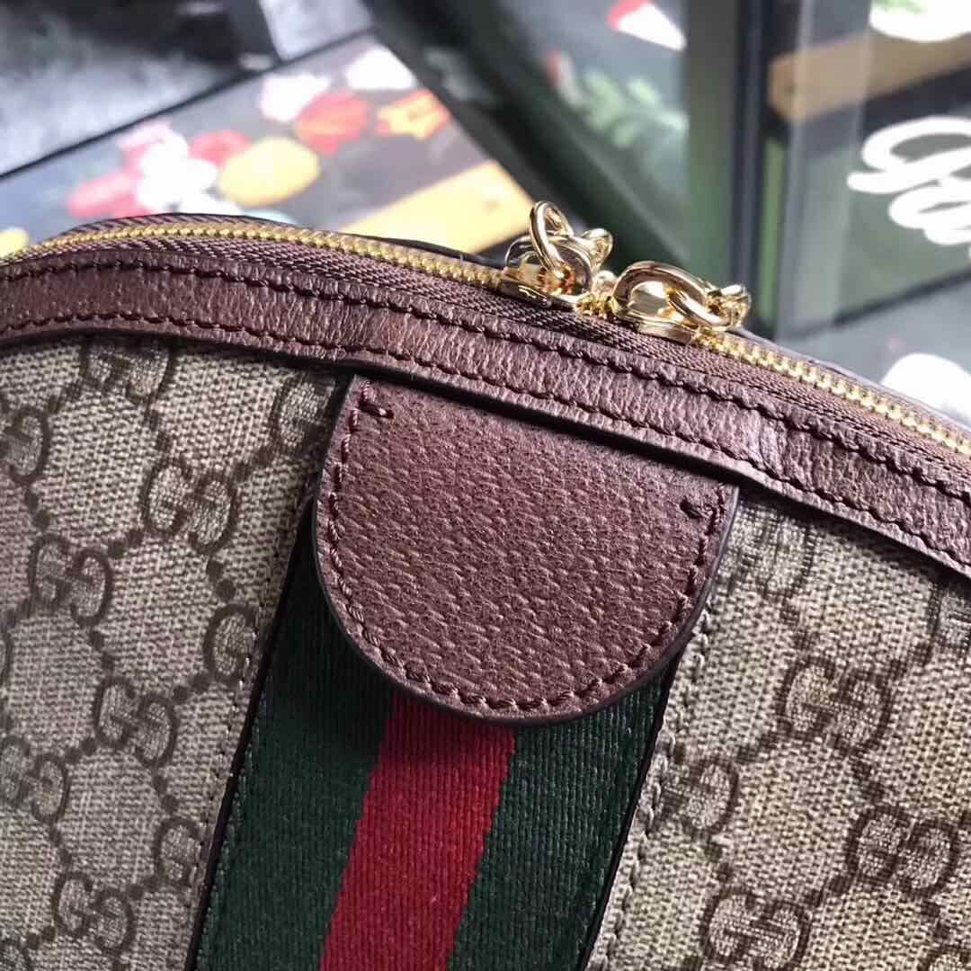 Gucci Ophidia Canvas Shoulder Bag 499621 Brown