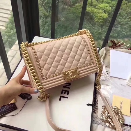 Boy Chanel Flap Bag Original Leather B67086 Apricot