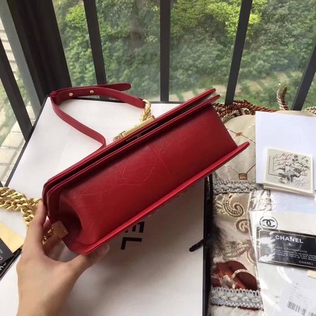 Boy Chanel Flap Bag Original Leather B67086 Red