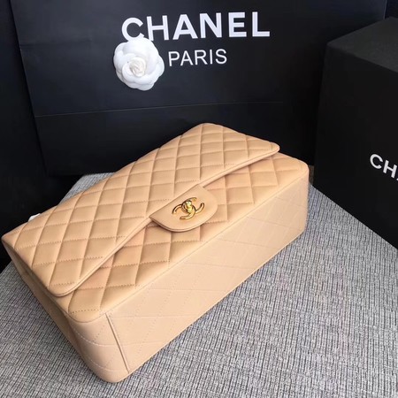 Chanel Maxi Quilted Classic Flap Bag Apricot Sheepskin Leather A58601 Gold