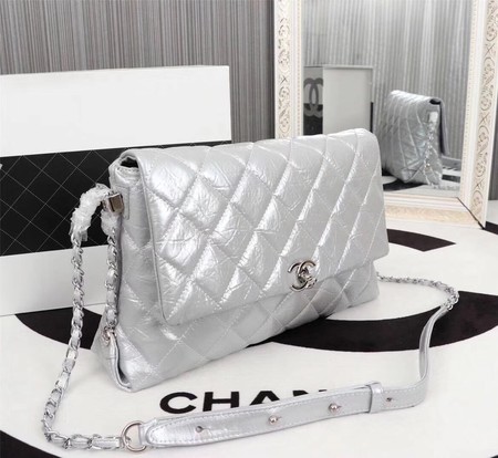 Chanel Classic Flap Bag Bright Leather A33650 Silver