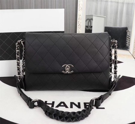 Chanel Classic Flap Bag Calfskin Leather A33654 Black