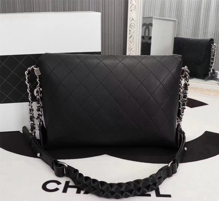 Chanel Classic Flap Bag Calfskin Leather A33654 Black