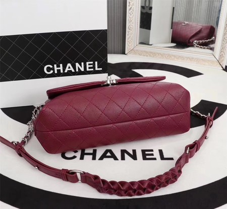 Chanel Classic Flap Bag Calfskin Leather A33654 Wine