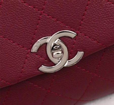 Chanel Classic Flap Bag Calfskin Leather A33654 Wine