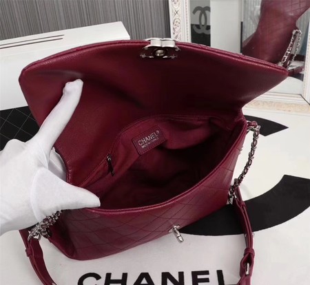 Chanel Classic Flap Bag Calfskin Leather A33654 Wine