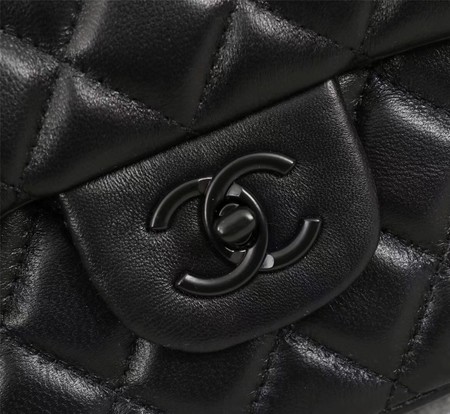 Chanel Maxi Classic Flap Bag Sheepskin Leather A58601 Black