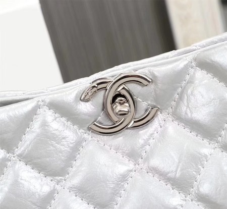 Chanel Shoulder Bag Calfskin Leather A33655 Silver