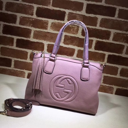 Gucci Calf Leather Soho Top Handle Bag 308362 Pink