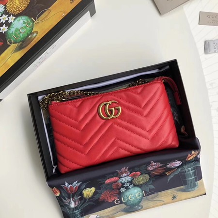 Gucci GG Marmont mini Chain Bag 443447 Red