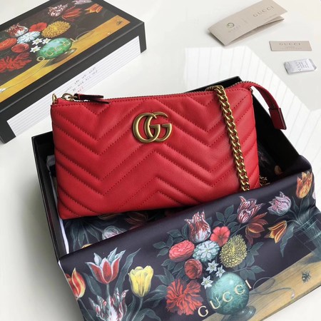 Gucci GG Marmont mini Chain Bag 443447 Red