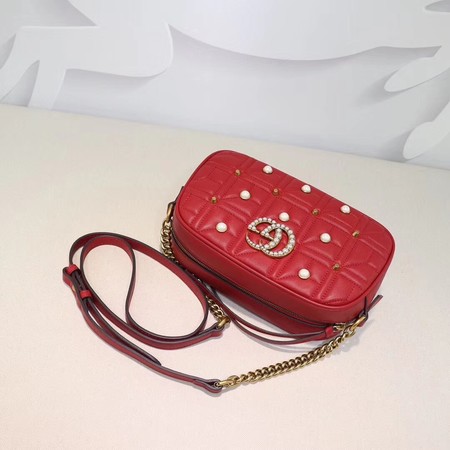 Gucci GG Marmont Small Shoulder Bag 447632 Red