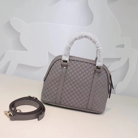 Gucci Signature Leather Top Handle Bag 449654 Grey