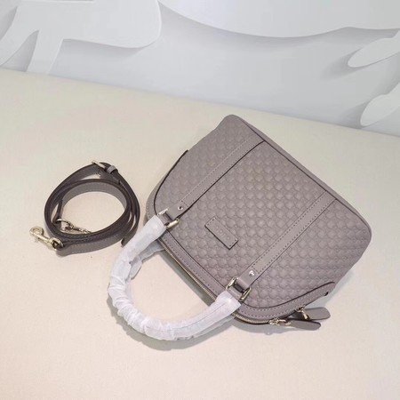 Gucci Signature Leather Top Handle Bag 449654 Grey