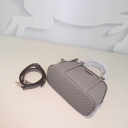 Gucci Signature Leather Top Handle Bag 449654 Grey