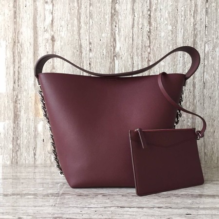 Givenchy Saddle Bag Calfskin Leather G06634 Wine