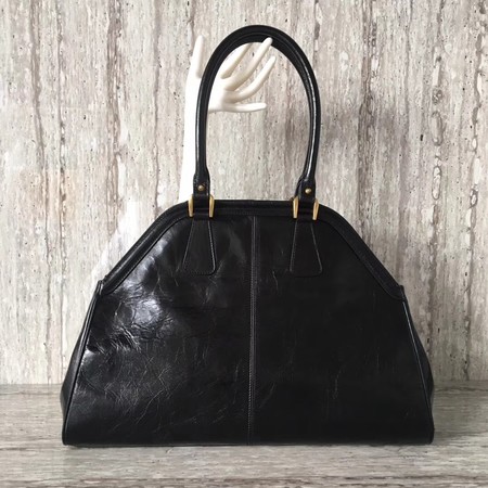 Gucci Calfskin Leather Top Handle Bag 501015 Black