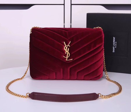 Yves Saint Laurent Leather Cross-body Shoulder Bag Y487218 Wine