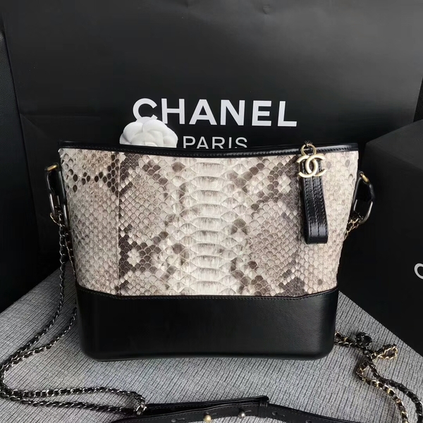 Chanel Gabrielle Shoulder Bag Original Python Leather A93842 White