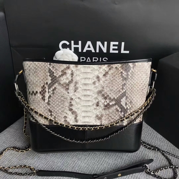 Chanel Gabrielle Shoulder Bag Original Python Leather A93842 White