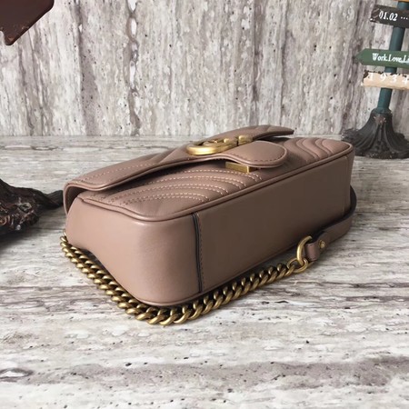 Gucci GG Marmont matelasse Mini Bag 446744 Apricot