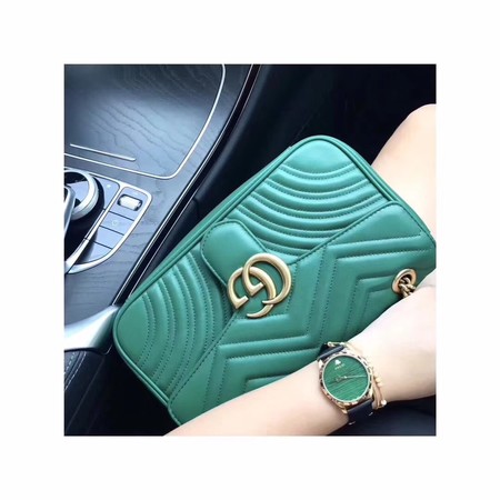 Gucci GG Marmont matelasse Mini Bag 446744 Green