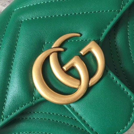 Gucci GG Marmont matelasse Mini Bag 446744 Green