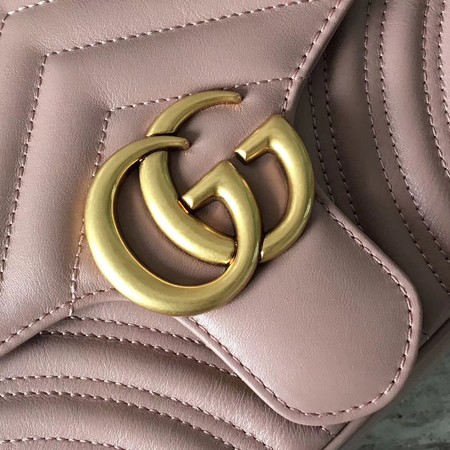 Gucci GG Marmont matelasse Mini Bag 446744 Pink