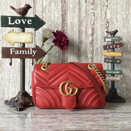 Gucci GG Marmont matelasse Mini Bag 446744 Red