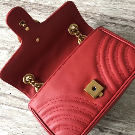 Gucci GG Marmont matelasse Mini Bag 446744 Red