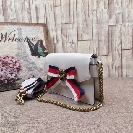 Gucci Broadway Leather Clutch 453777 White