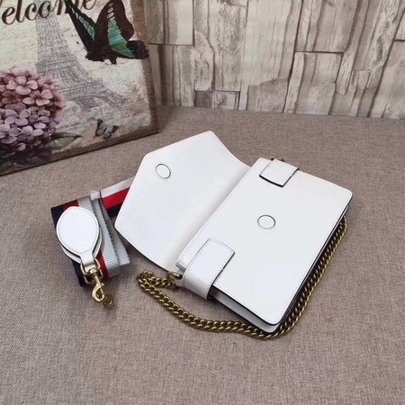 Gucci Broadway Leather Clutch 453777 White