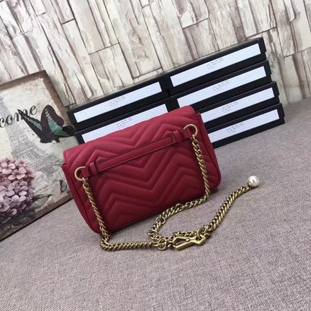 Gucci GG Marmont matelasse Mini Bag 476809 Red