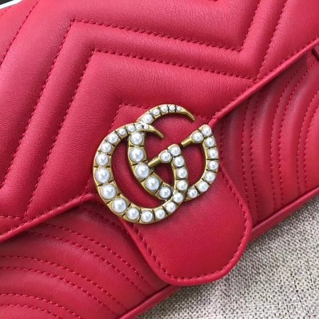 Gucci GG Marmont matelasse Mini Bag 476809 Red