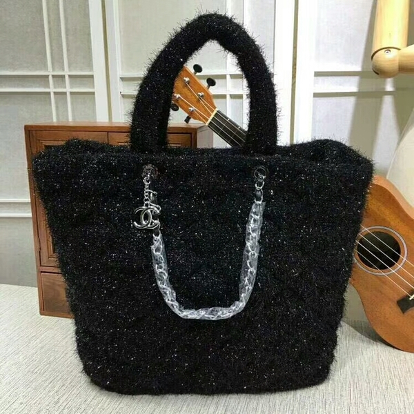 Chanel Suede Leather Tote Bag 92111 Black