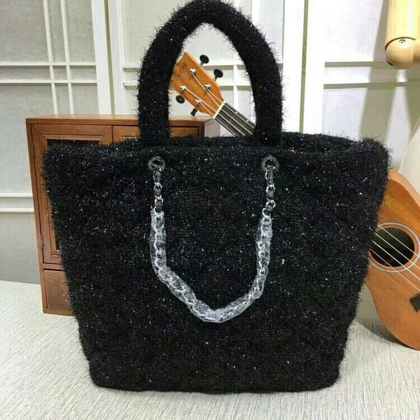 Chanel Suede Leather Tote Bag 92111 Black