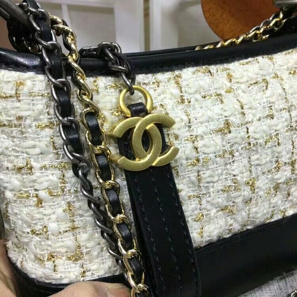 Chanel Gabrielle Mini Shoulder Bag Suede Leather 1010A White