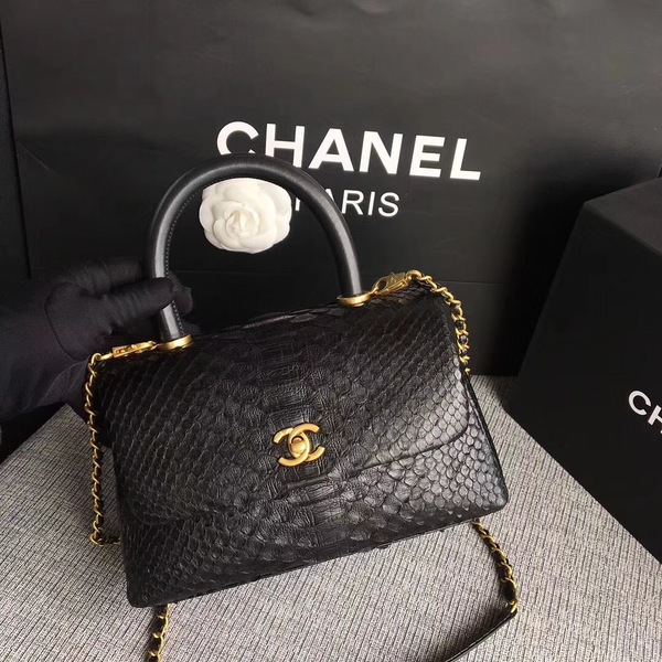 Chanel Original Python Leather Tote Bag 8119A