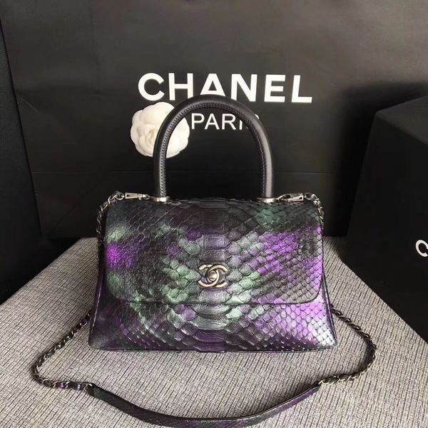 Chanel Original Python Leather Tote Bag 8119C