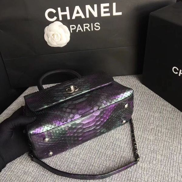 Chanel Original Python Leather Tote Bag 8119C