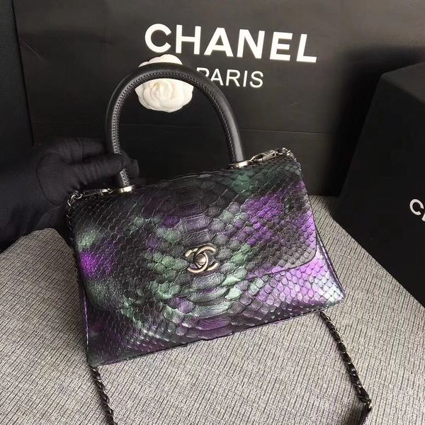 Chanel Original Python Leather Tote Bag 8119C