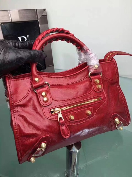 Balenciaga Giant City Gold Studs Handbag 084333 Red