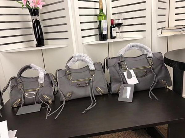 Balenciaga Giant City Gold Studs Handbag B084335 Grey