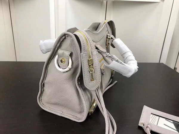 Balenciaga Giant City Gold Studs Handbag B084335 Light Grey