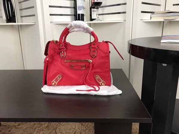 Balenciaga Giant City Gold Studs Handbag B084335 Red