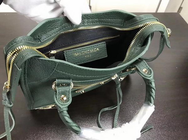 Balenciaga Giant City Gold Studs Handbag B084336 Green