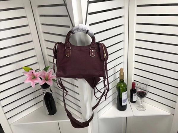 Balenciaga Giant City Gold Studs Handbag B084336 Wine