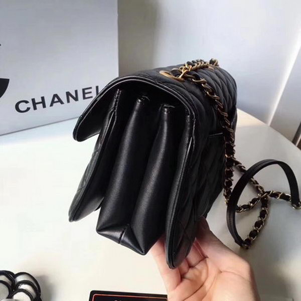 Chanel Classic Shoulder Bag Original Sheepskin Leather A57028 Black